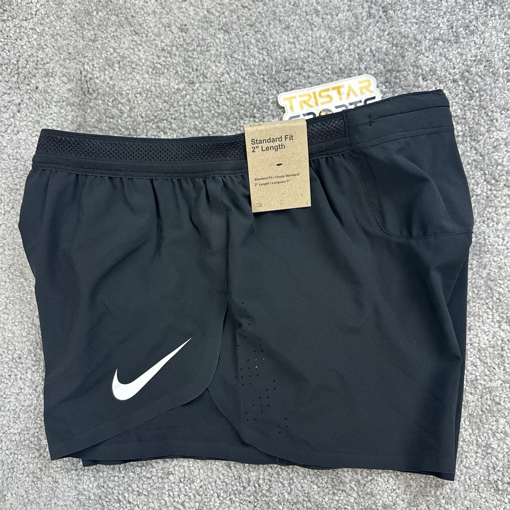 Nike AeroSwift Dri-Fit ADV 2" Running Shorts Mens Size XL Black FN3349-010